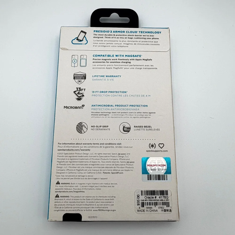 Speck Phone Case iPhone 13 Pro 6.1 MagSafe Presidio2 Grip
